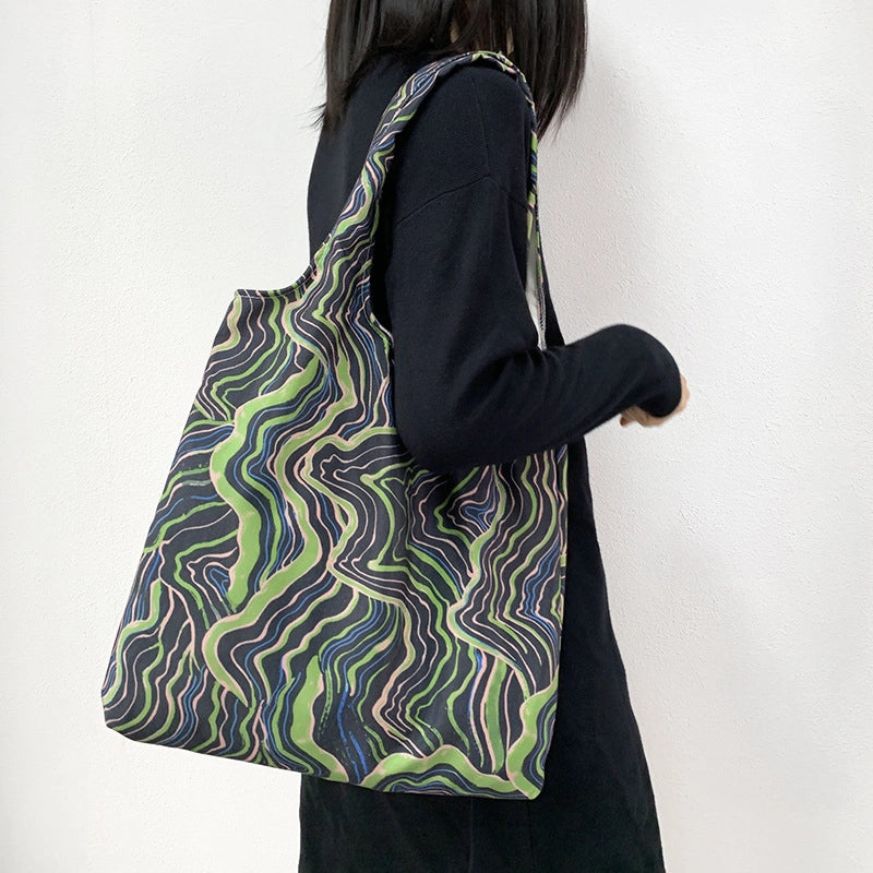 Women's Canvas Printing Classic Style Square Open Canvas Bag