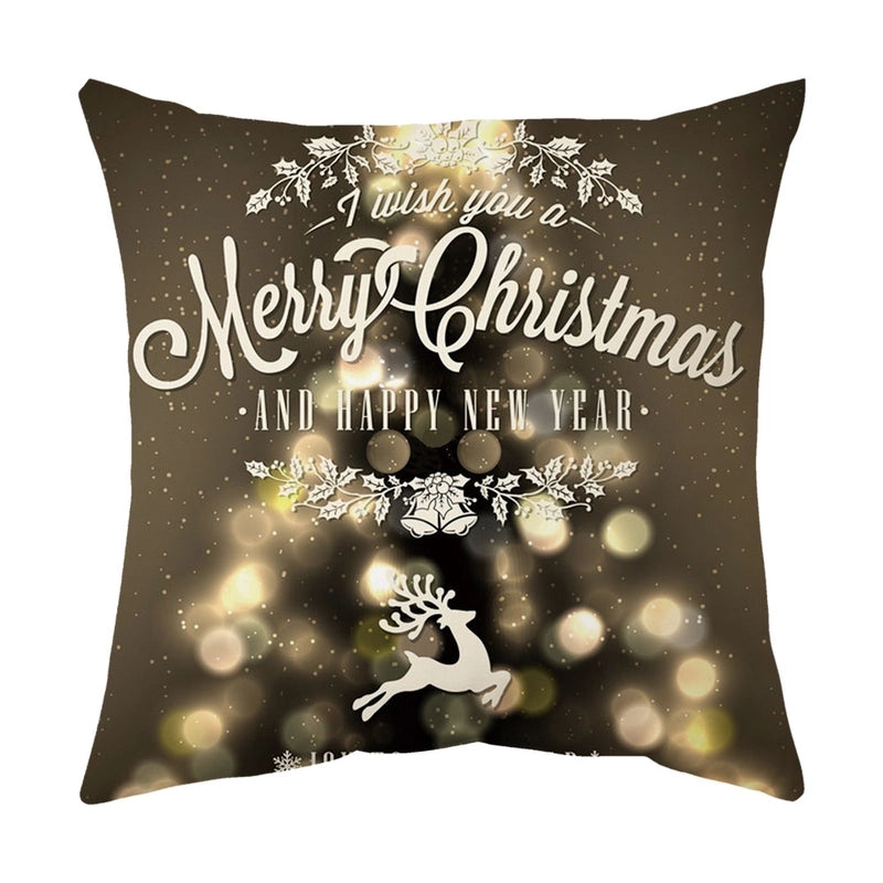 Classical Letter Short Plush Throw Pillow