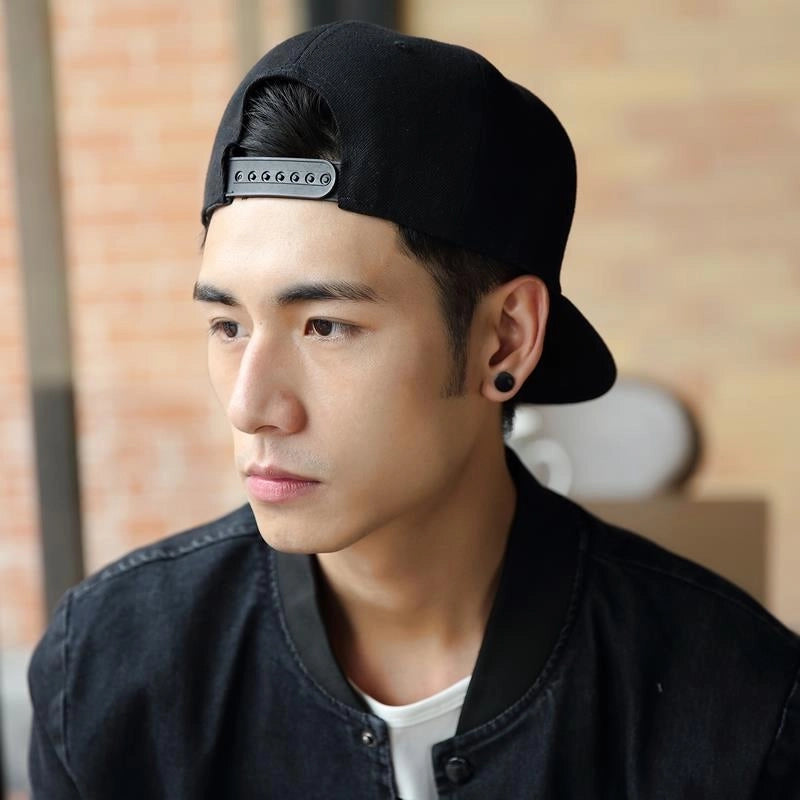 Hat Men's Trendy Hip-Hop Cap Korean Style Street Men's Black Autumn And Winter Outdoor Hip-Hop Flat-edge Baseball Cap
