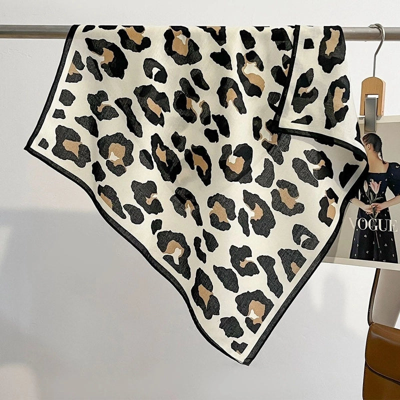 Women's Elegant Flower Polyester Silk Scarf