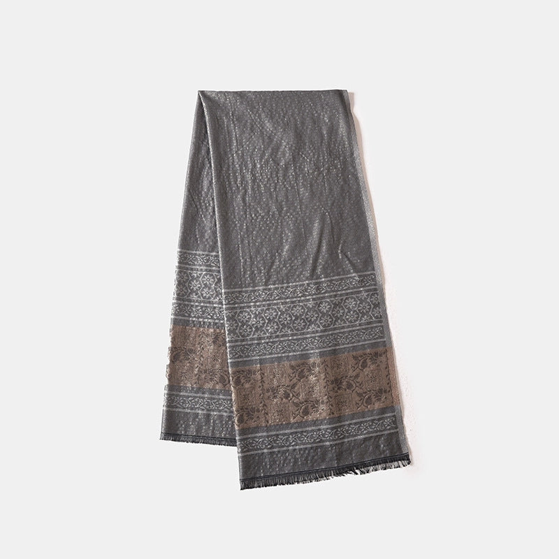 Women's Minimalist Flower Polyester Silk Scarf