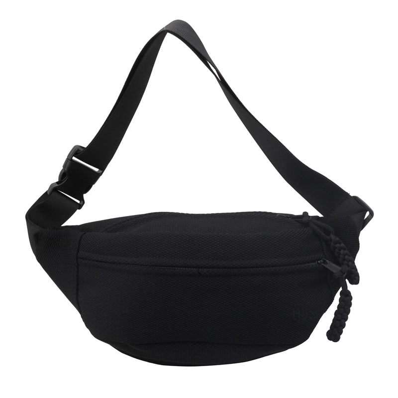 Women's Classic Style Sports Solid Color Canvas Waist Bags