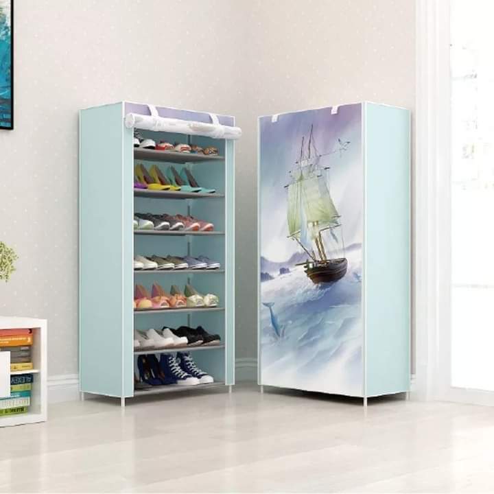 7 Layer Non-Woven Fabric Shoe Closet Easy Assembled Home Dormitory Storage Cabinet Entrance Shoes Organizer