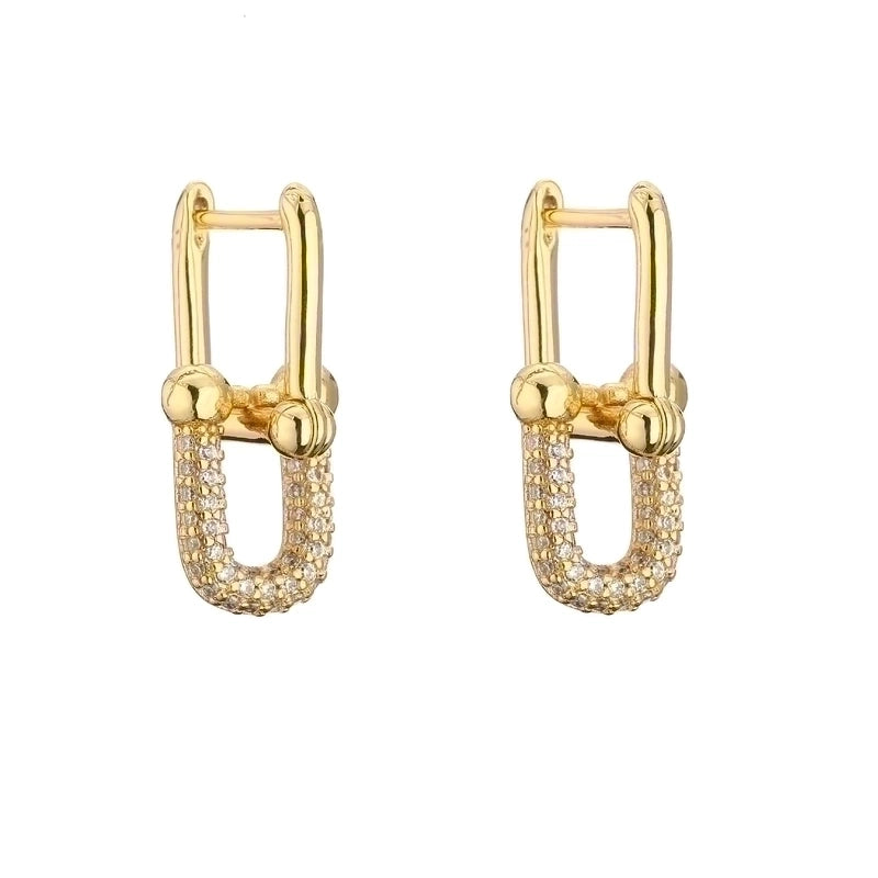 Fashion U Shape Copper Zircon Bracelets Earrings Necklace In Bulk