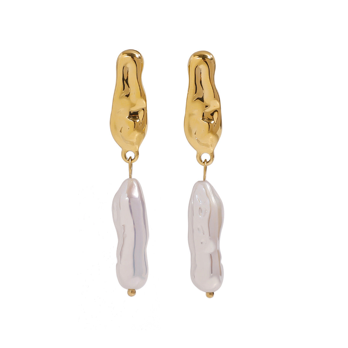 Stainless Steel Pearl Earrings Niche Ins Earrings Titanium Steel Earring