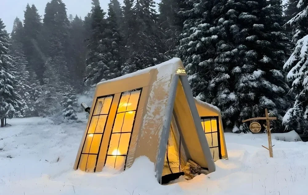 🏕️Light luxury fortress|Inflatable instant molding🔄Double door panoramic view|Available in all seasons❄️☀️