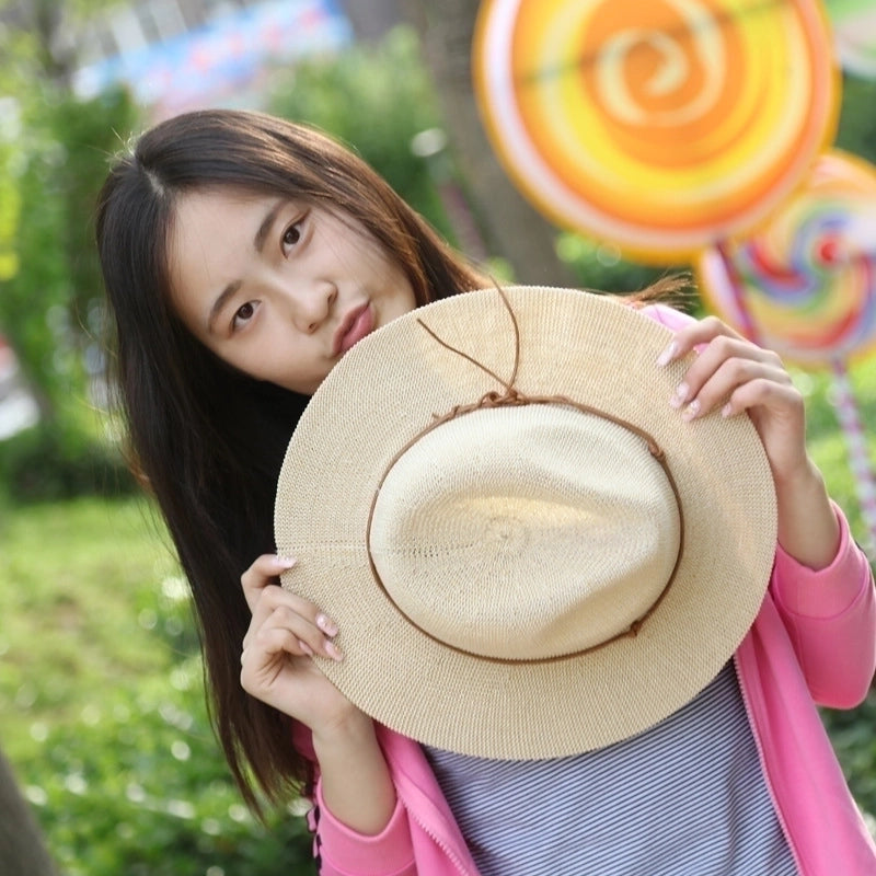 Women's Vintage Style Solid Color Flat Eaves Fedora Hat