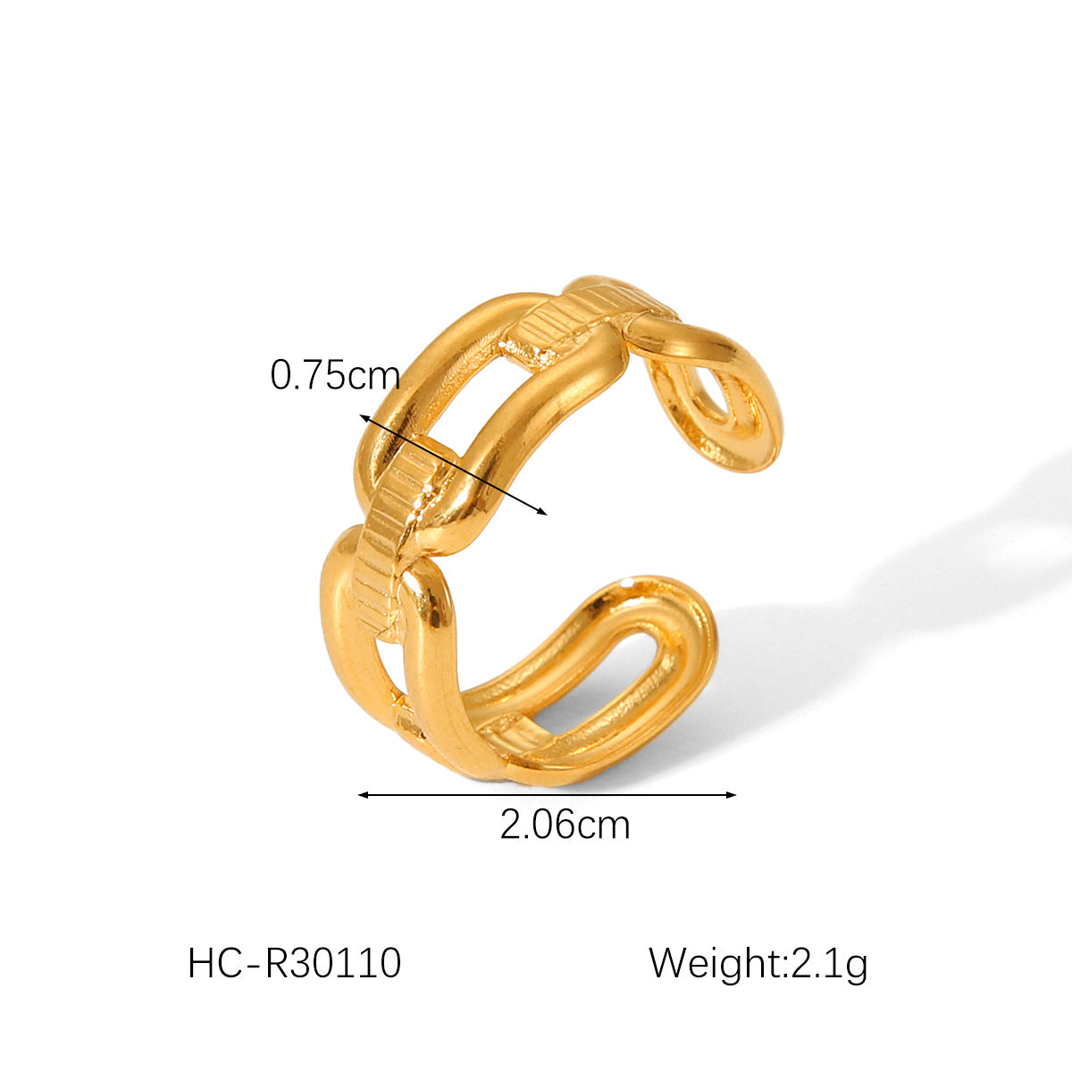 Ring Stripe Circle Geometric Stainless Steel Electroplating Rings