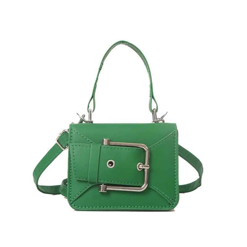 Women's All Seasons Pu Leather Solid Color Streetwear Square Magnetic Buckle Handbag