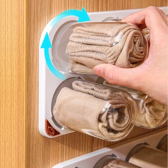 TRIPLE ROW WALL-MOUNTED UNDERGARMENT STORAGE CAPSULE