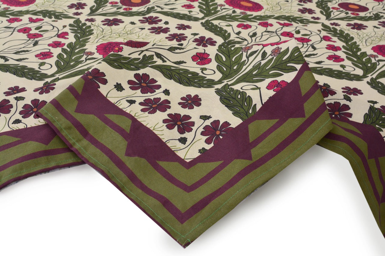 6 & 8 Seater Digital Printed Table Cover(4445)-TB29