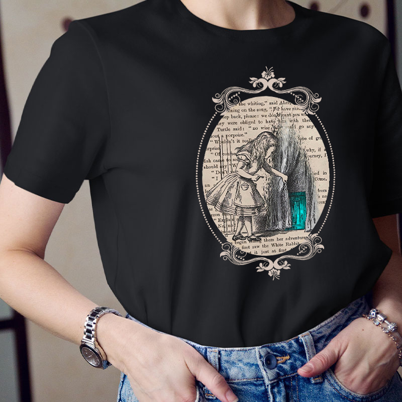 Follow The White Rabbit Teacher T-Shirt