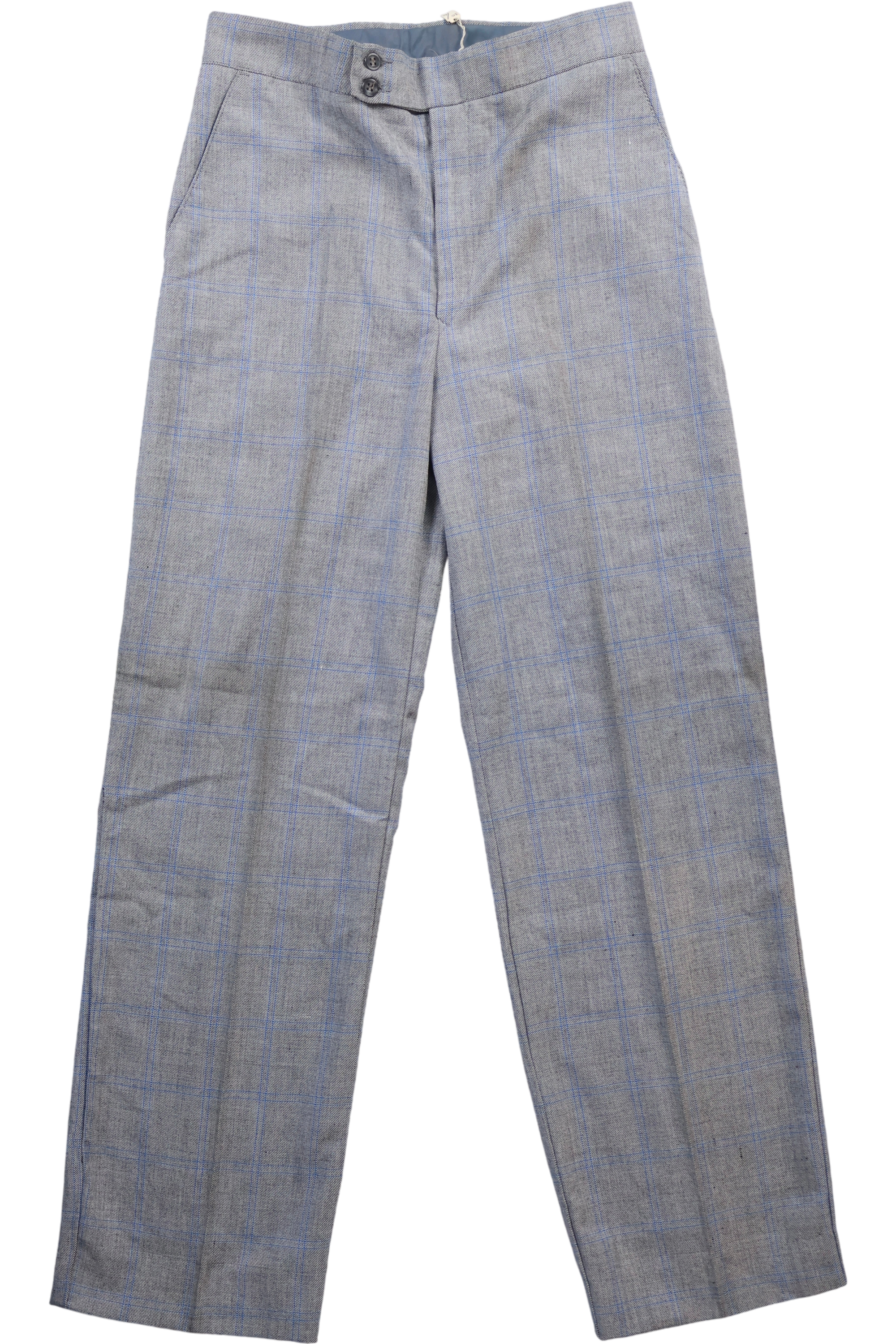 1970s Chequered Straight Leg Trousers