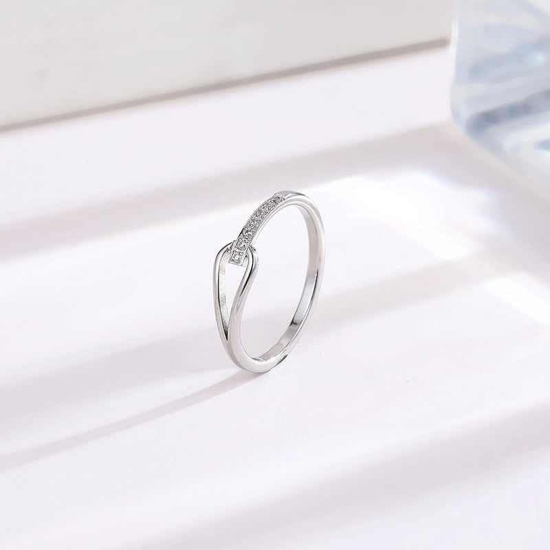 Titanium Steel 18K Gold Plated Minimalist Inlay Solid Color Rhinestones Rings