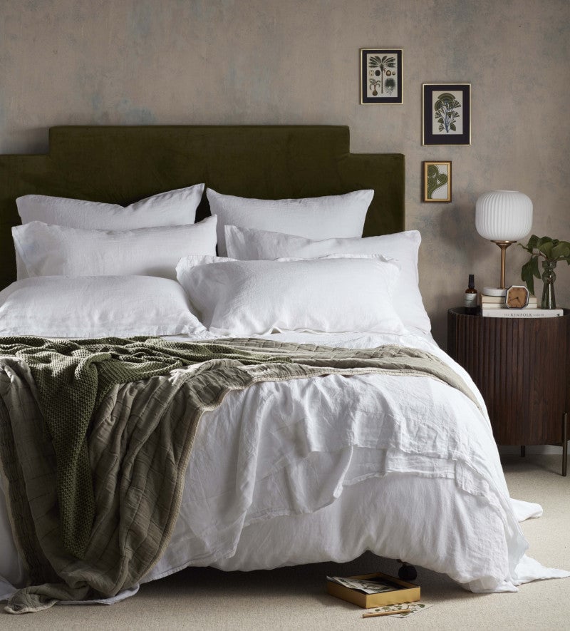 White 100% Linen Duvet Cover