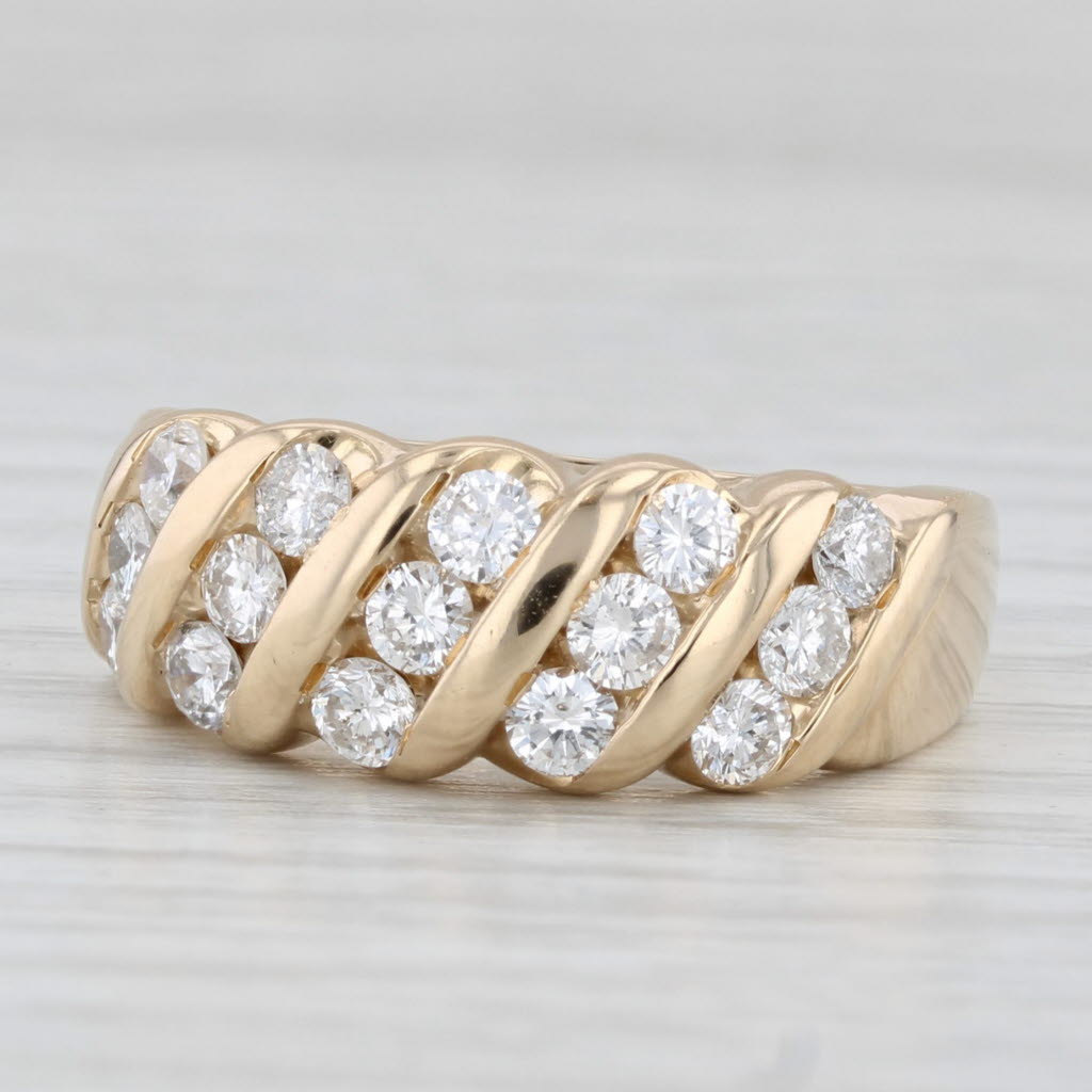 0.80ctw Diamond Ring 14k Yellow Gold Size 6.75