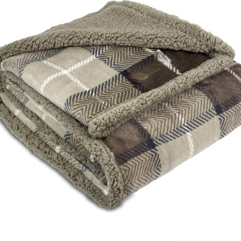 Sherpa Fleece Pet Waterproof Blanket for Bed. Couch. Sofa