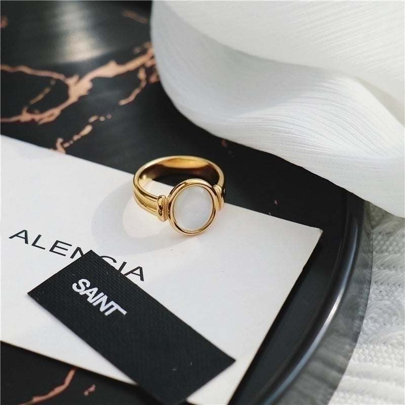 Minimalist Square Stainless Steel Plating 18k Gold Plated Rings