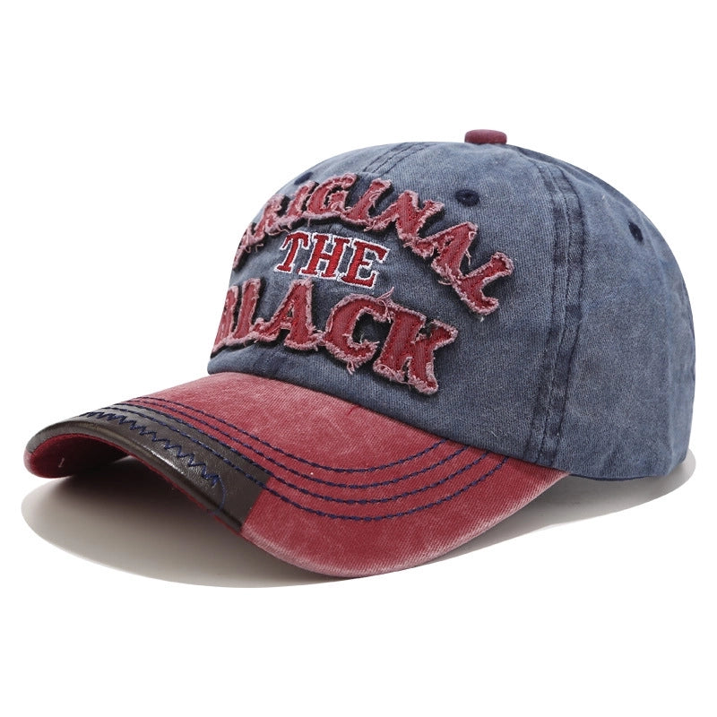 Unisex Retro Letter Curved Eaves Baseball Cap
