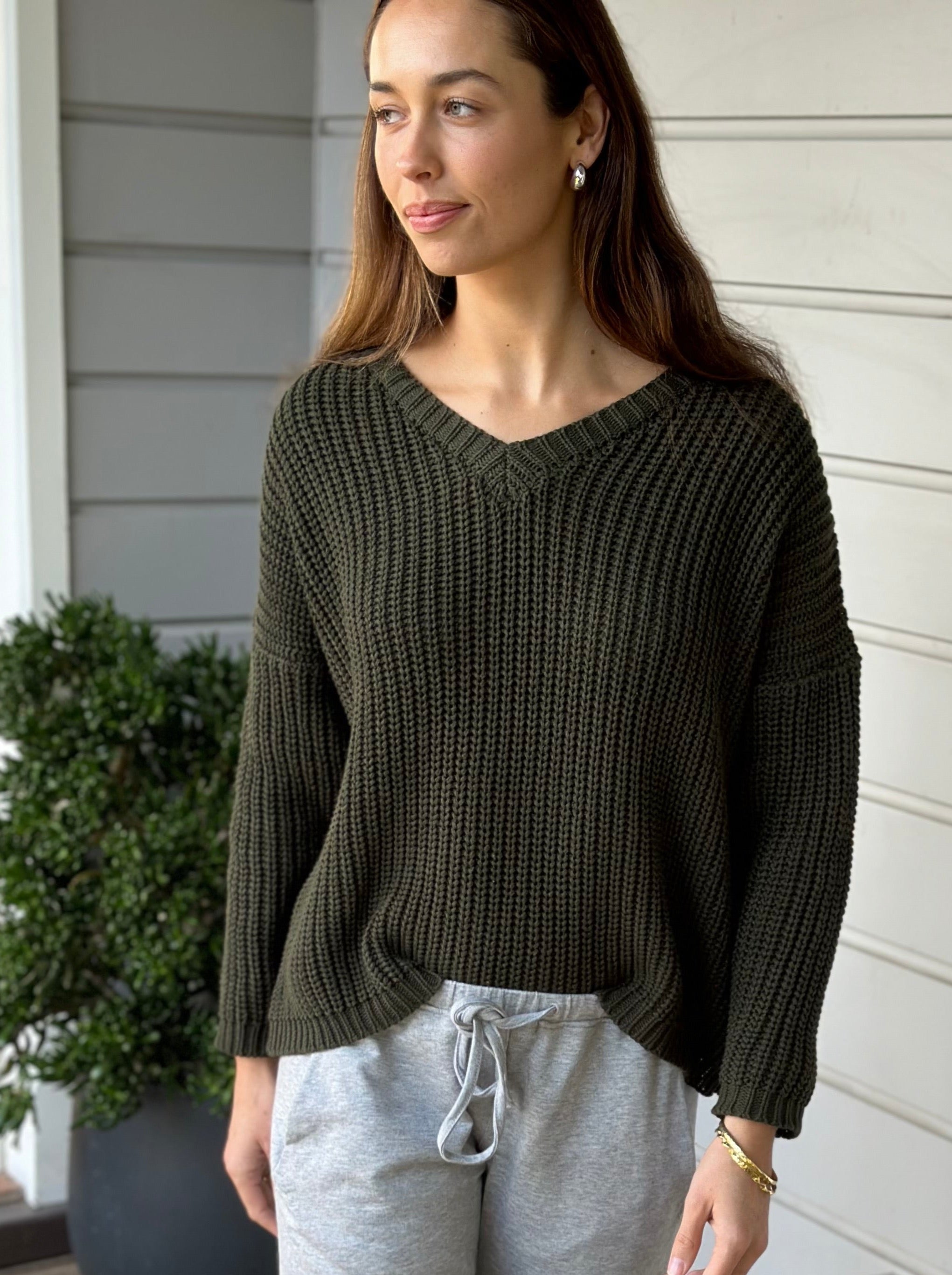 jasper cotton knit - army