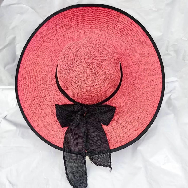Women's Lady Vacation Bow Knot Big Eaves Sun Hat