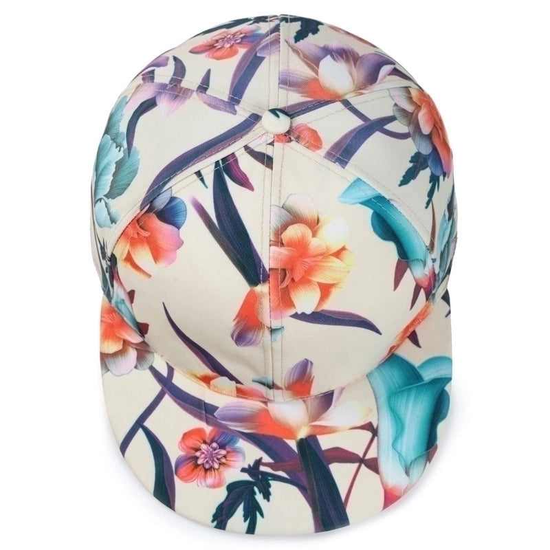 Women's Minimalist Heart Shape Feather Flower Flat Eaves Baseball Cap