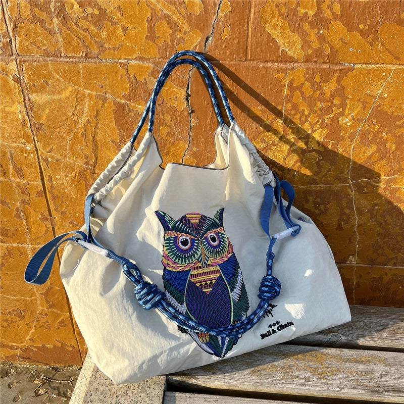 Women's Medium Polyester Animal Plant Streetwear Square Open Shopping Bags