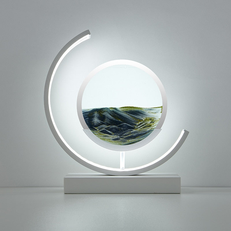 Sand And Water Moving Art LED Moon Lamp