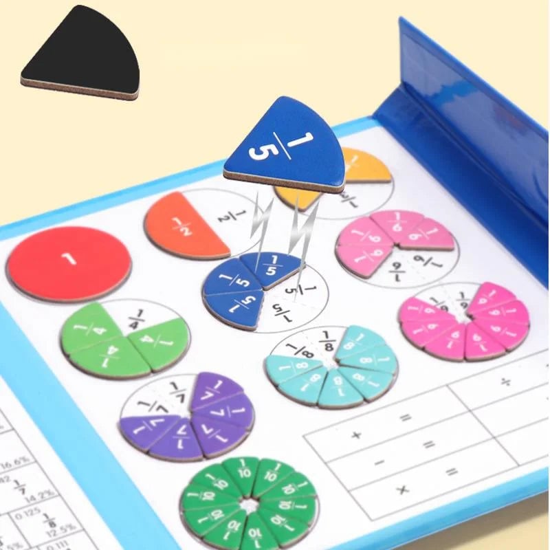 Last Day 49% OFF🔥Montessori Magnetic Book Fraction Puzzle For Children