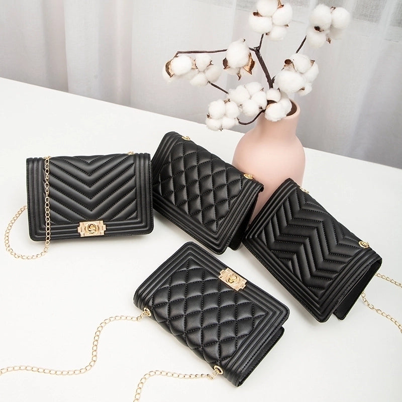 Fashion Classic Embroidered Women's Simple Shoulder Small Square Bag