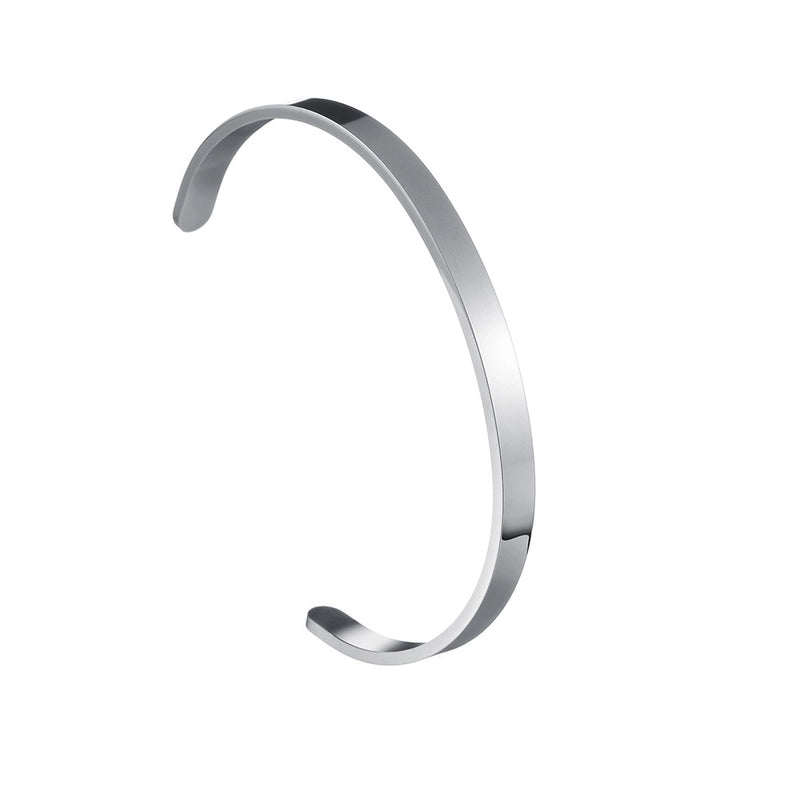 Minimalist Solid Color 201 Stainless Steel Gold Plated Cuff Bracelets In Bulk