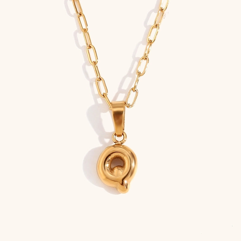 Minimalist Commute Letter Stainless Steel Titanium Steel Plating Gold Plated Pendant Necklace