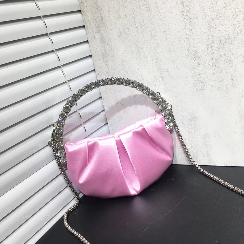 Nylon Solid Color Dumpling Shape Evening Bags