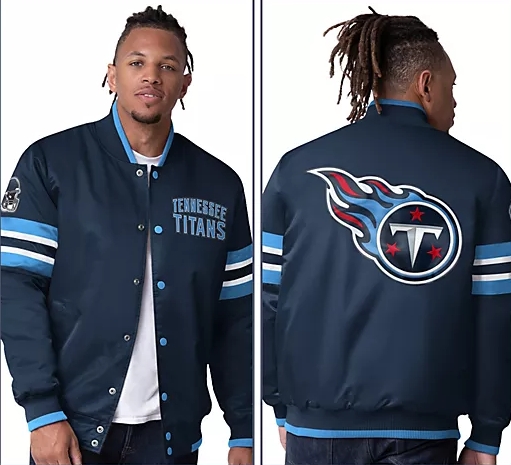 🔥Buy 2 for only $55🎁Buy 2 Get 2 Free🏈NFL Starter Satin Twill Snap Front Jacket