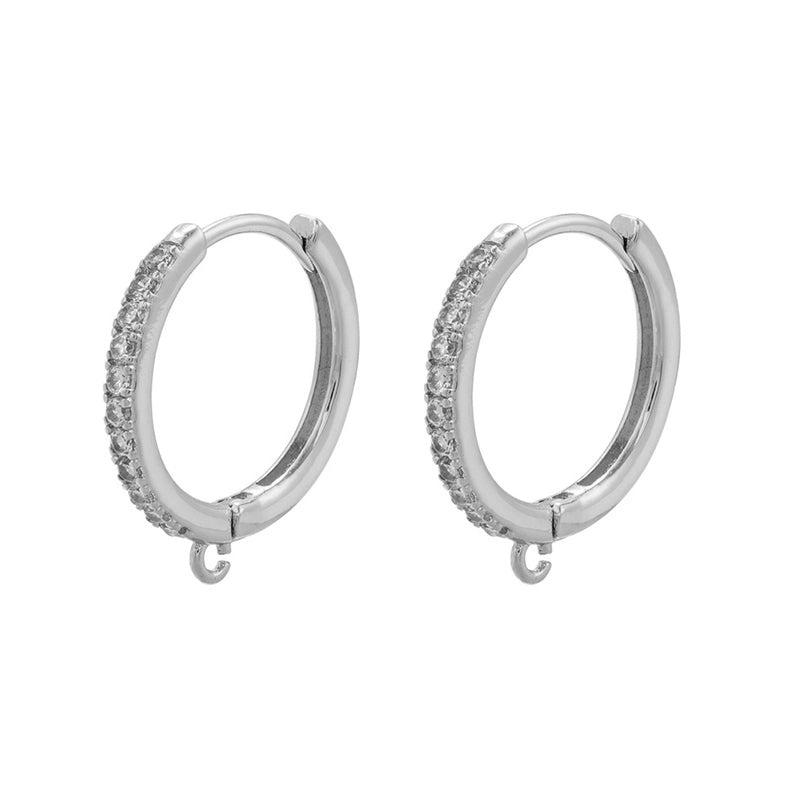 1 Pair Ig Style Minimalist Circle Plating Inlay Copper Zircon 18k Gold Plated Hoop Earrings