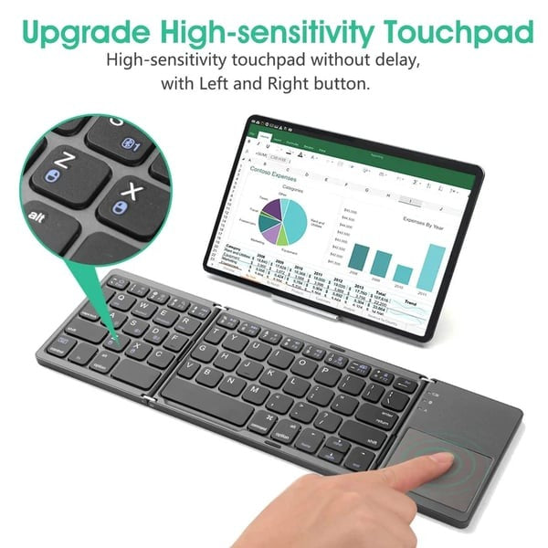 🔥Last Day Promotion 49% OFF🔥Foldable Bluetooth Keyboard with Touchpad