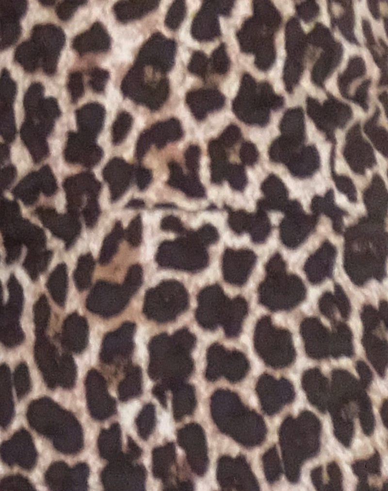 Cosimo Halterneck Top in Rar Leopard Sandstorm