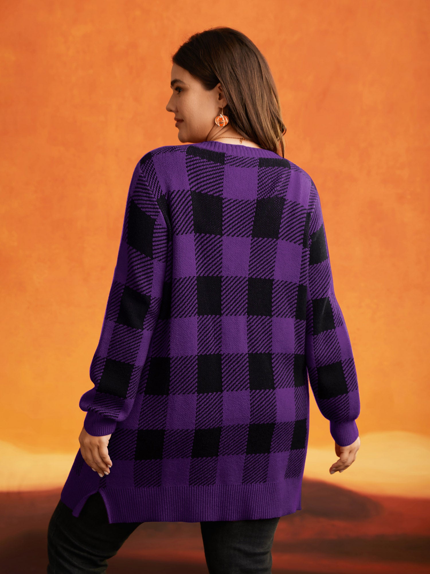 Supersoft Essentials Plaid Open Cardigan