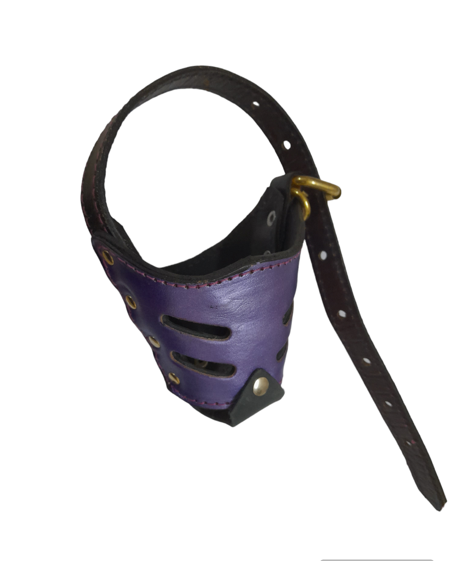 Small size leather dog muzzle