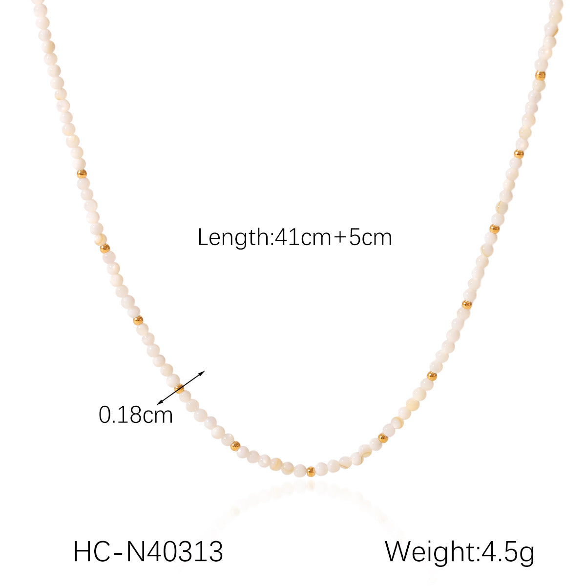Dopamine Colored Beaded Necklace For Women Niche Design Natural Stone Clavicle Chain Stainless Steel Pendant Necklace