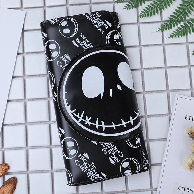 Unisex Skull PU Leather Magnetic Buckle Wallets