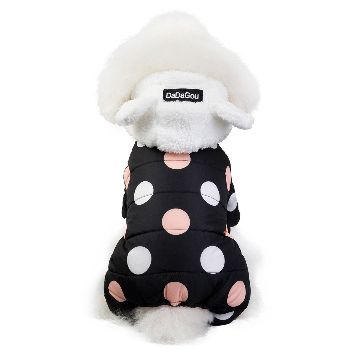 Warm Polka Dot Coat - Cozy Dog Winter Jacket