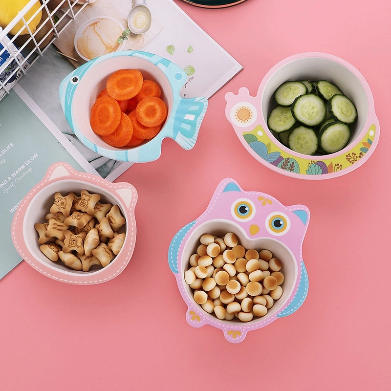 Cute Cartoon Bamboo Fibre Tableware 1 Piece