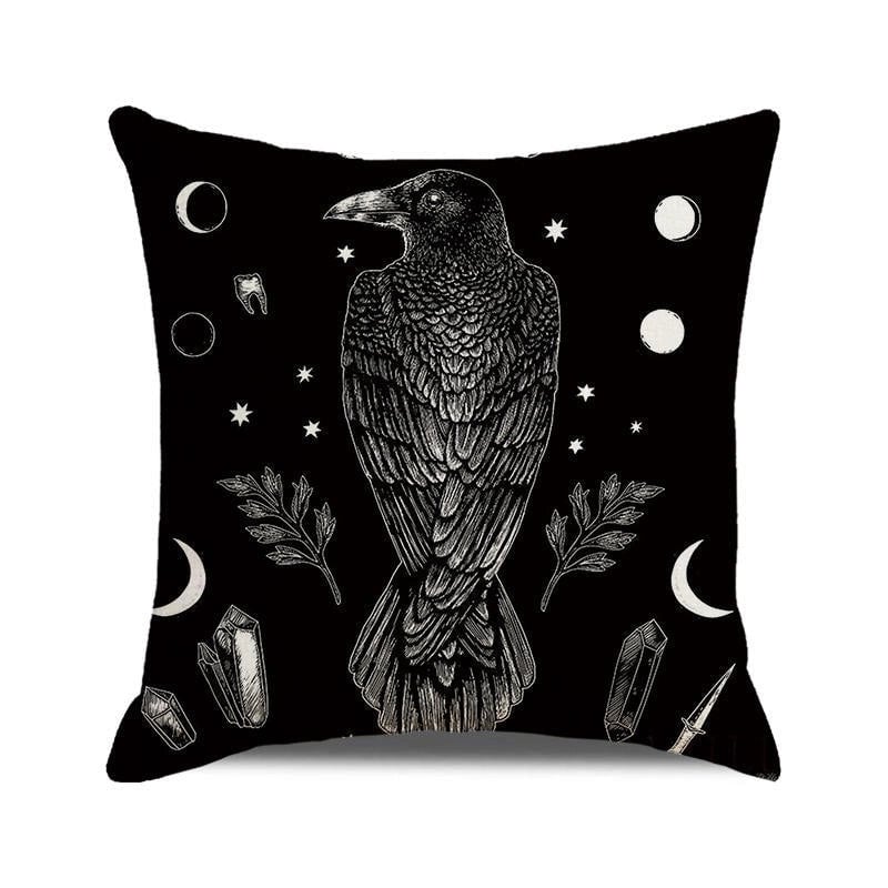 Halloween Retro Punk Palm Skull Cotton Pillow Cases Couch & Sofa Decor