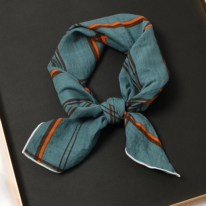 Women's Sweet Flower Cotton Silk Scarf