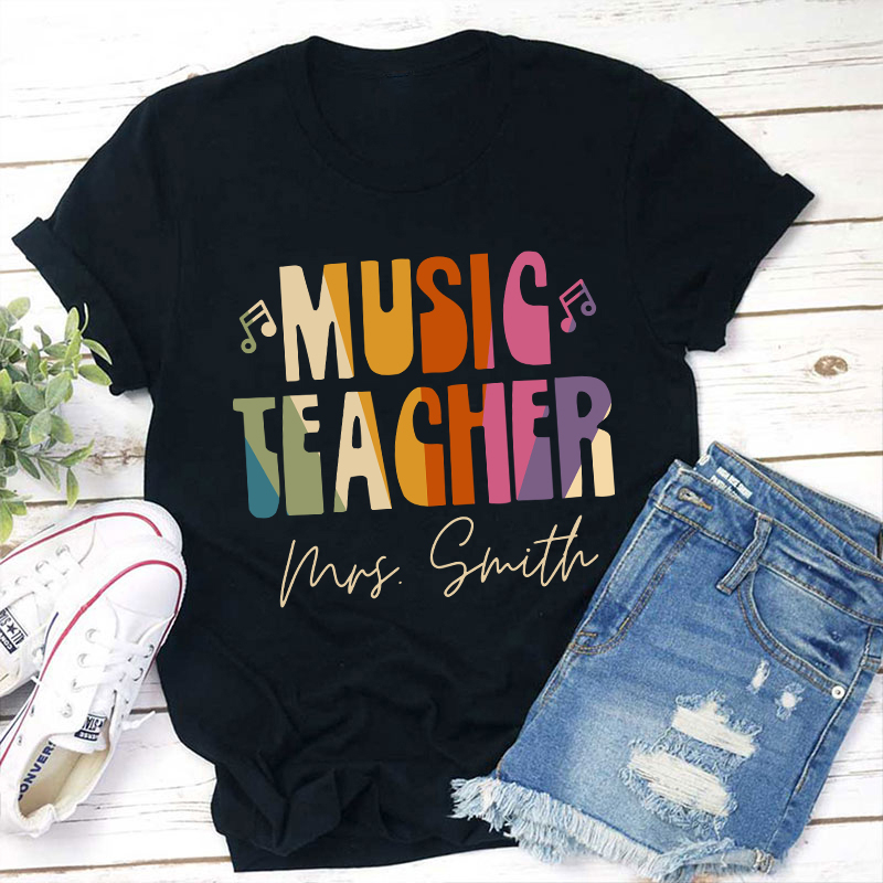 Personalized Music Teacher T-Shirt