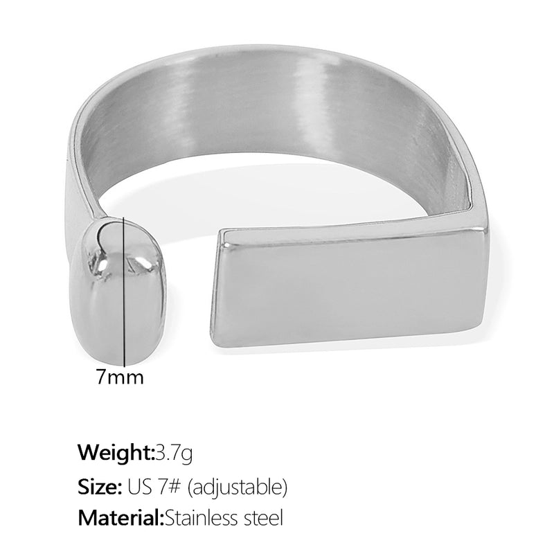 304 Stainless Steel 18K Gold Plated Minimalist Irregular Floral Irregular Ditsy Floral Zircon Adjustable Ring