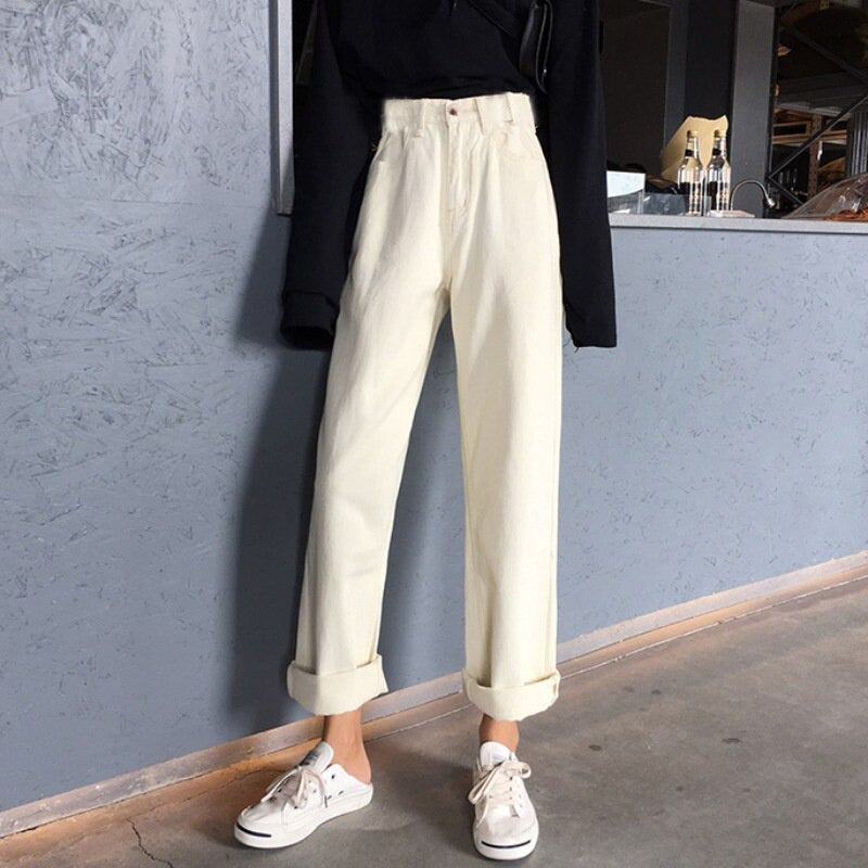 Wide High Waisted Cowboy Pants For Women