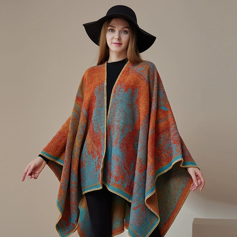 Unisex Ethnic Style Geometric Imitation Cashmere Shawl
