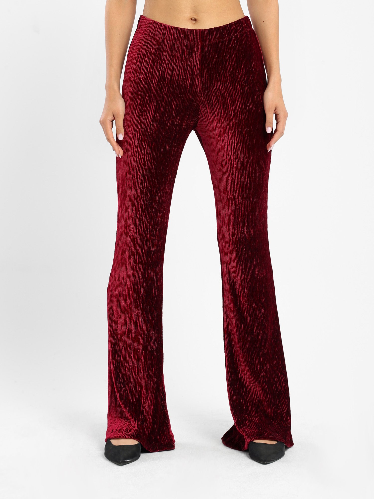 Textured Flared Pants